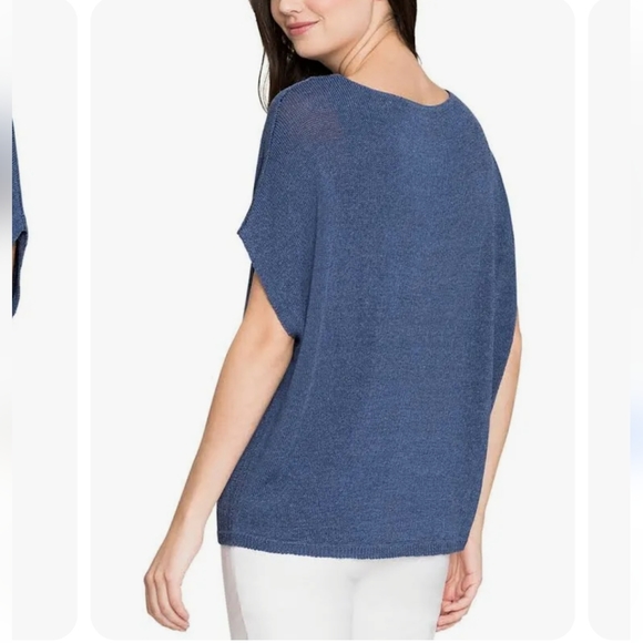 Nic and Zoe Lived In Layered Look Top Linen Blend Lavender Lilac NEW Size Medium - Picture 3 of 13